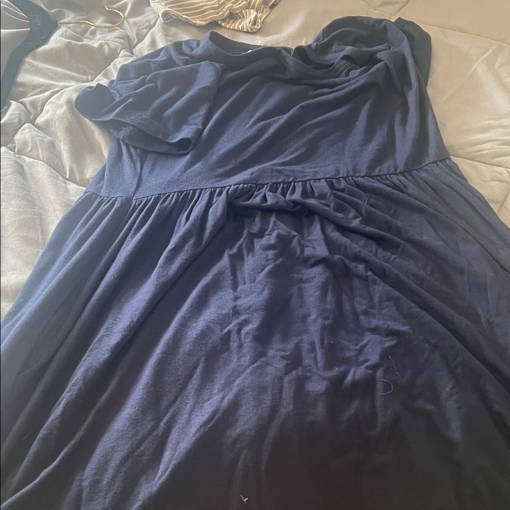 Elegant Navy Blue Women's Dress